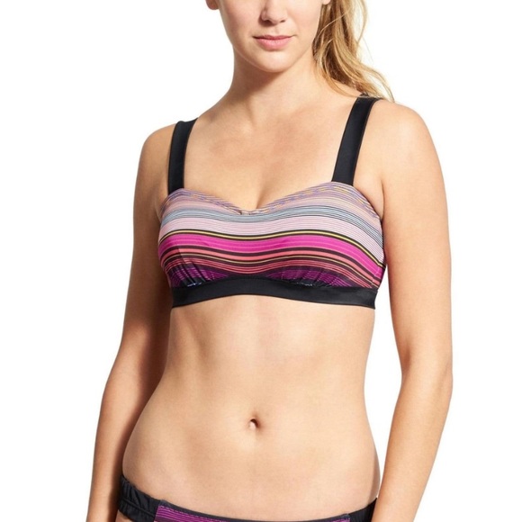 Athleta Capri Stripe Pura Bikini Top W-545 Size 34 B /C - Picture 1 of 11